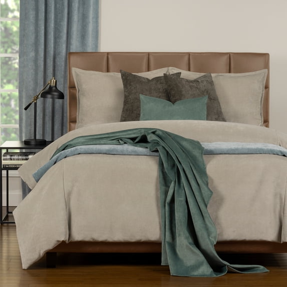 SIScovers Mixology Padma 7 Piece Duvet Cover and Insert Set Habor Grey California King 7 Piece
