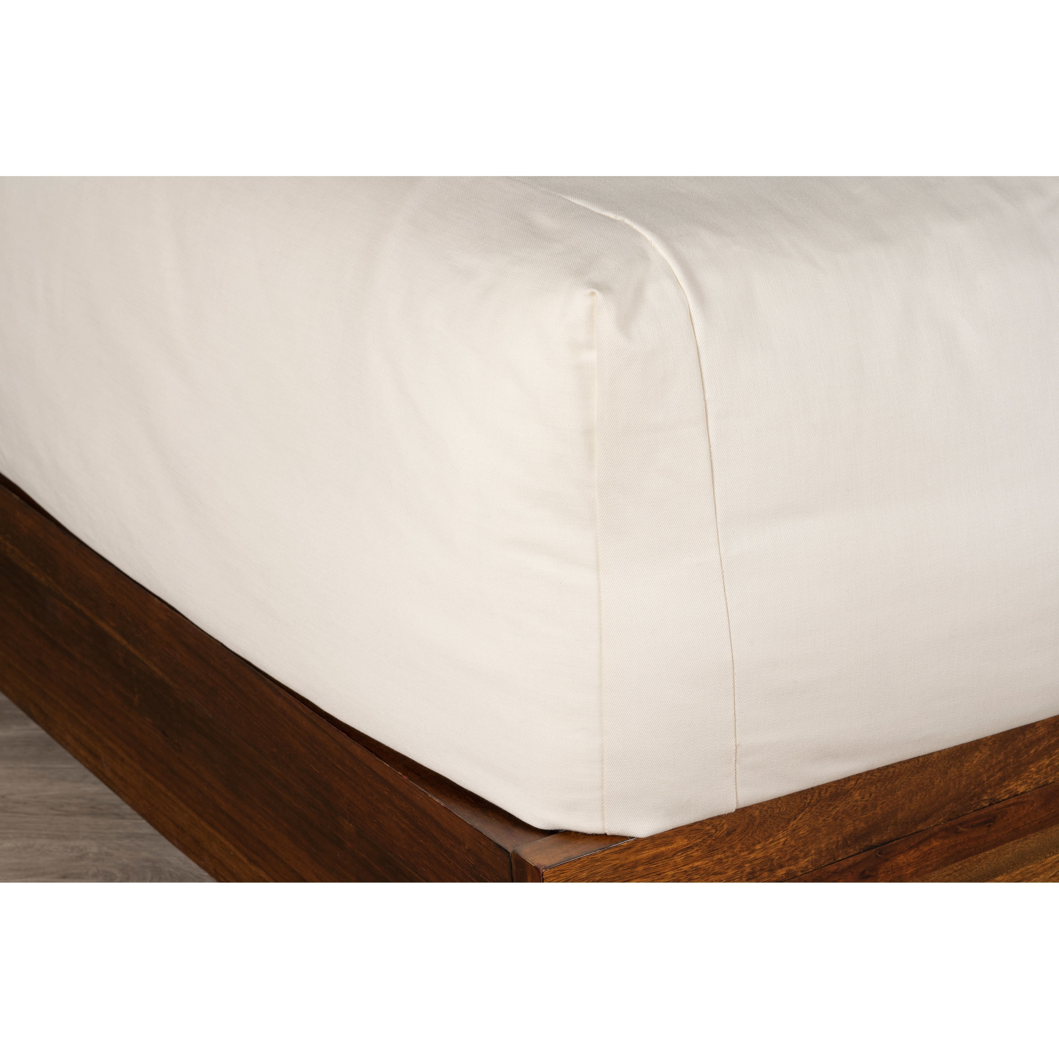 Full White Cotton Down Alternative Bed Cap Comforter Set