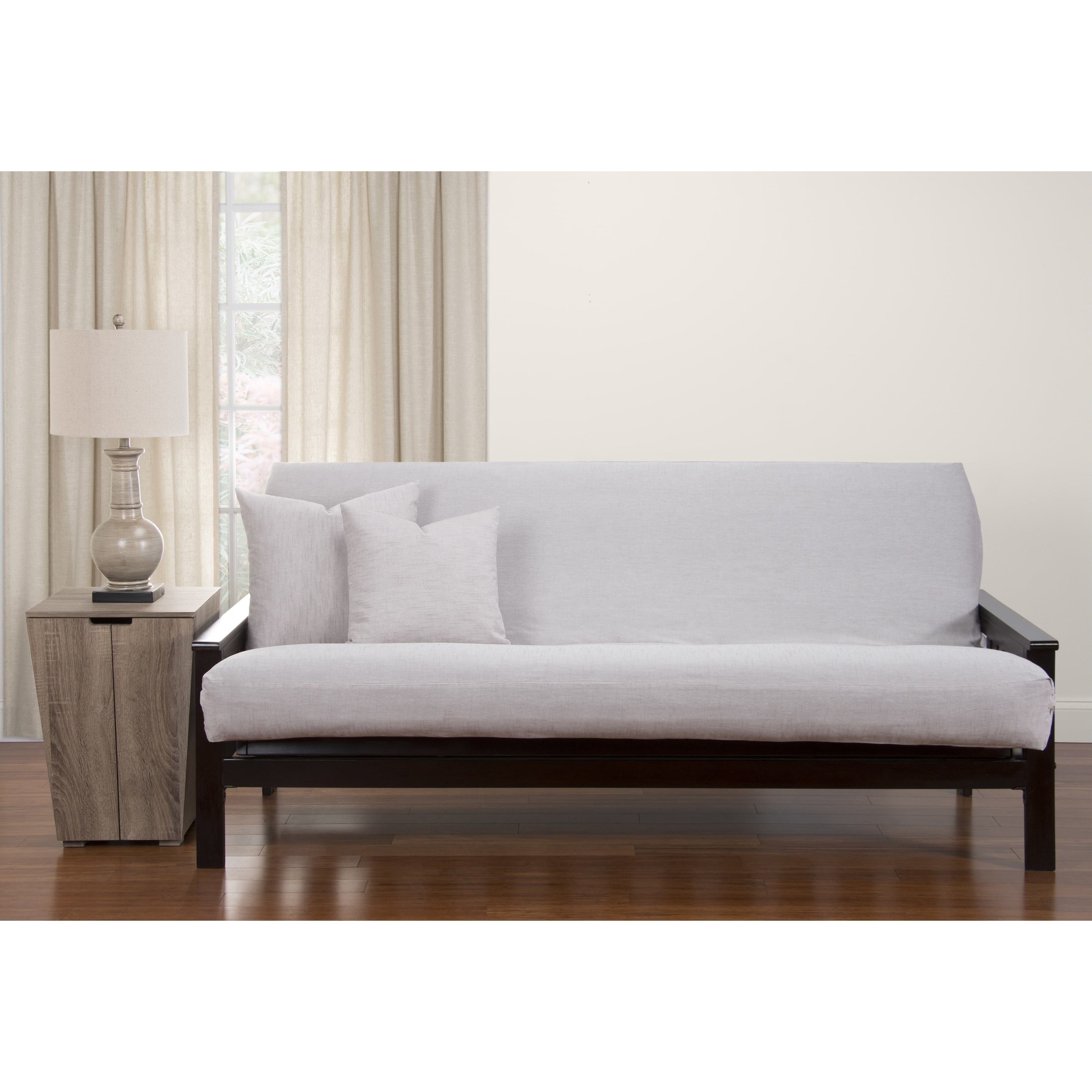 Pacific Linen Denim Full-Size Futon Cover with Zipper Closure