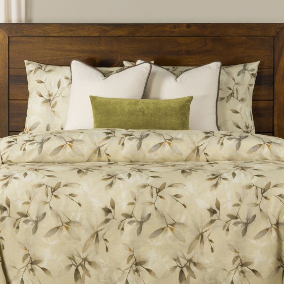 SIScovers Persephone Floral Print Duvet Set Queen - 7 Piece