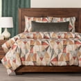 thumbnail image 1 of SIScovers  Refraction Geometric Print Duvet Set Fire - Full - 5 Piece, 1 of 5