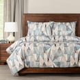 thumbnail image 1 of SIScovers  Refraction Geometric Print Duvet Set Ice - California King - 3 Piece, 1 of 5