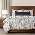 thumbnail image 1 of SIScovers  Refraction Geometric Print Duvet Set Ice - California King - 5 Piece, 1 of 5