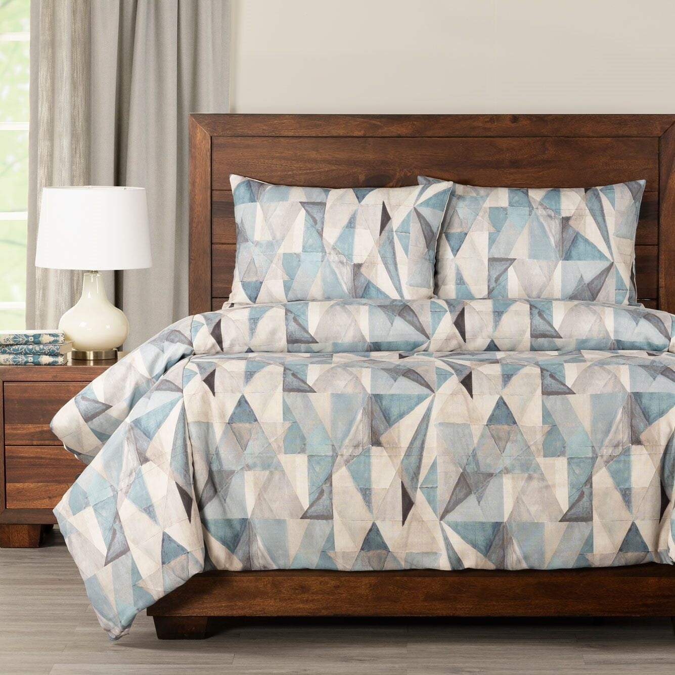 SIScovers Refraction Geometric Print Duvet Set Ice - Full - 3 Piece ...