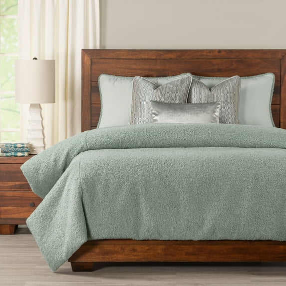 SIScovers Tiffany Boucle Duvet Cover Set Sea Blue - King - 7 Piece