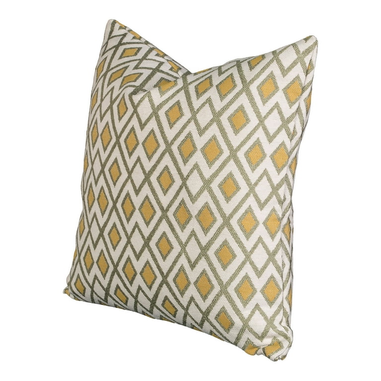 SIScovers Timeless Geometric Indoor Outdoor Accent Pillow Yellow Oversized 26 x 26