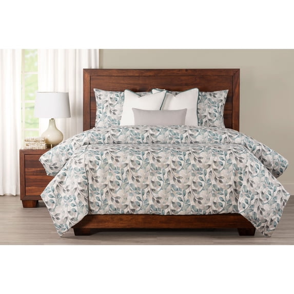 SIScovers Water Garden Botanical Print Duvet Set 7 Piece - Full