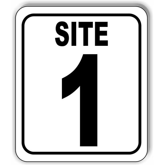 SITE 1 CAMP GROUND LOT NUMBER Aluminum Composite Sign, 8.5"x10"