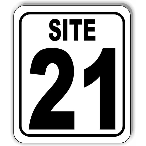 SITE 21 CAMP GROUND LOT NUMBER Aluminum Composite Sign, 20"x24"