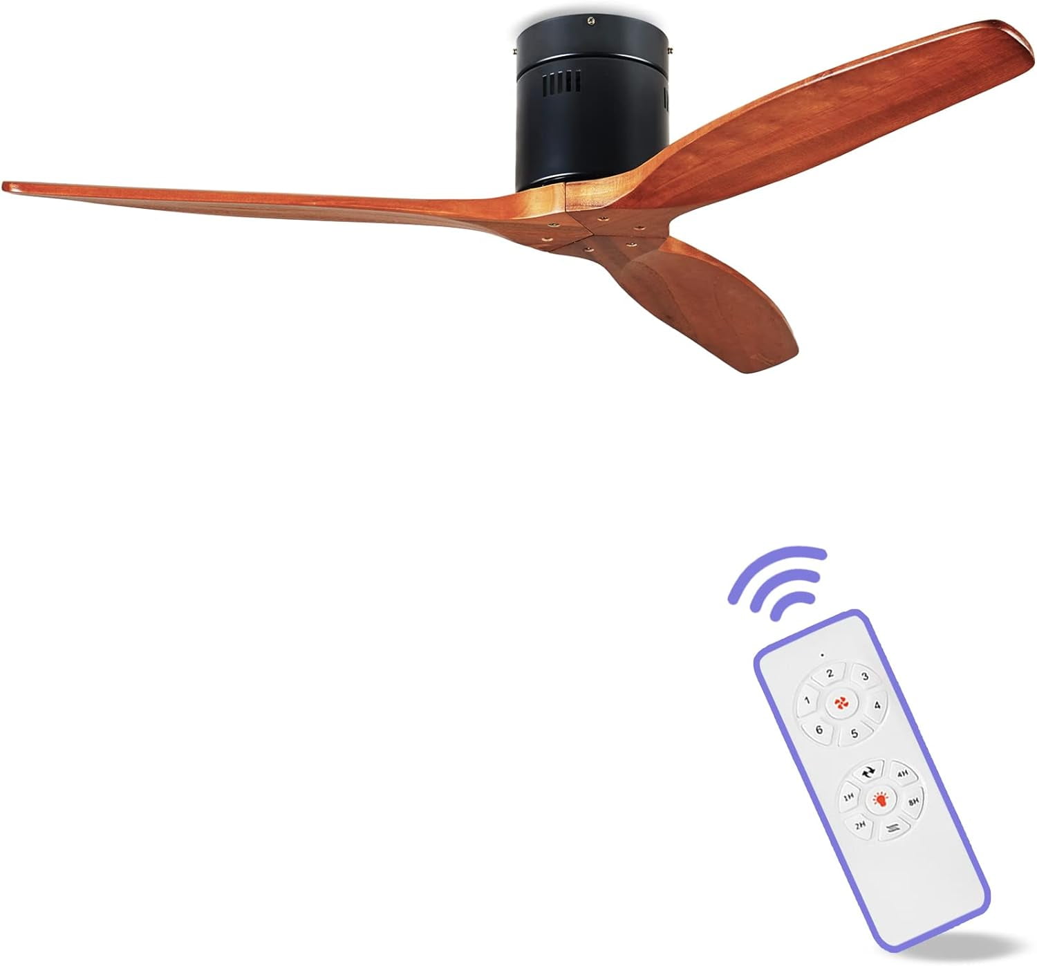 SITERGOFAN 52inch Ceiling Fan No Light,Flush Mount Ceiling Fan without