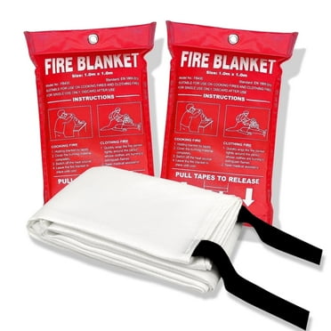SITERWELL Fire Blanket , Fiberglass Fire Suppression for Emergency Surival,Emergency Blanket with Flame Retardant Protection,Heat Insulation, Survival,100% fiberglassfabric, 2 Pack