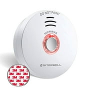 SITERWELL Photoelectric Smoke Detector, 10 Year Battery Smoke Alarm, Fire Detector with Silence Function, GS508C