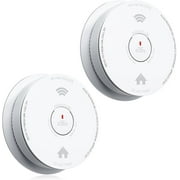 SITERWELL Smoke Detector 10 Year Battery Operated,Photoelectric,Rlectrochemical Sensors, Bilingual Voice Alerts for Bedroom, UL217-9th , 2 Packs