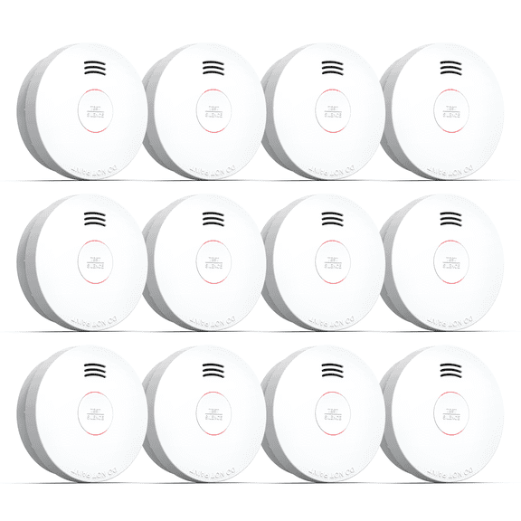 SITERWELL Smoke Detector, 10 Year Battery,Photoelectric Sensor, Fire Alarm,Low Battery,12 Packs