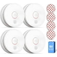 thumbnail image 1 of SITERWELL Smoke Detector, 9V battery,Fire Alarm,Magnetic Fastening Kit, Smoke Alarm,Photoelectric Sensor,Low Battery Warning for House, ETL-9th Listed, GS509A, 4 Packs, 1 of 6
