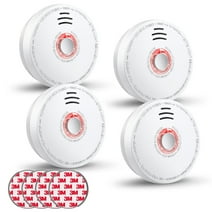 SITERWELL Smoke Detector - Replacable 9V Battery Operated Smoke Alarm with Photoelectric Sensor, 10-Year Life Time Fire Alarm with UL Listed, Fire Safety for Kitchen,Home,Hotel, GS528A,4 Pack