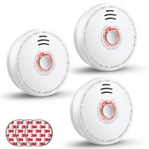 SITERWELL Smoke Detector - Replacable 9V Battery Operated Smoke Alarm with Photoelectric Sensor, 10-Year Life Time Fire Alarm with UL Listed, Fire Safety for Kitchen,Home,Hotel, GS528A, 3 Pack