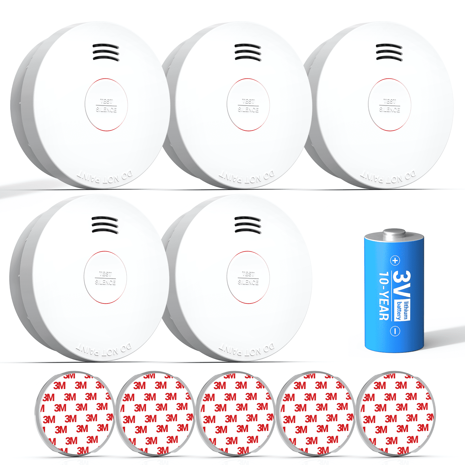 Buy Jemay Wireless Interconnected Smoke Detectors, Fire Alarm With 820 Ft Transmission Range Smoke Alarm 10 Year Lithium Battery Operated Fire Detector With Silence Low Battery Signal 8 Pack