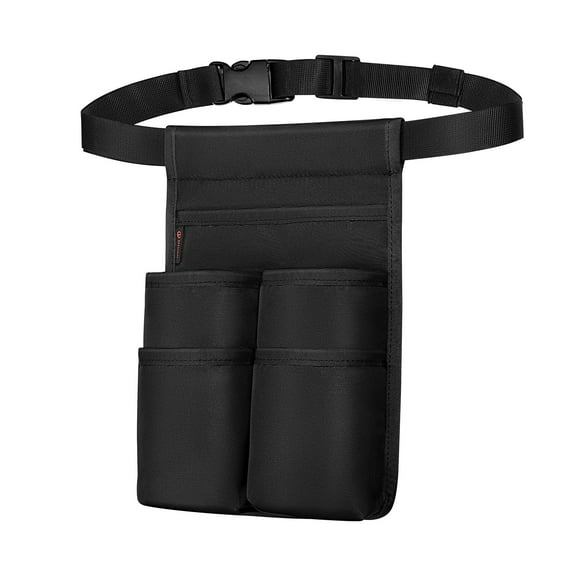 SITHON Massage Bottle Bag, Professional Massage Therapist Holster for 2 Bottles, Massage Lotion Waist Holder Organizer with Adjustable Belt, Multiple Pockets (Bag Only) (Two-Bottle-Black)