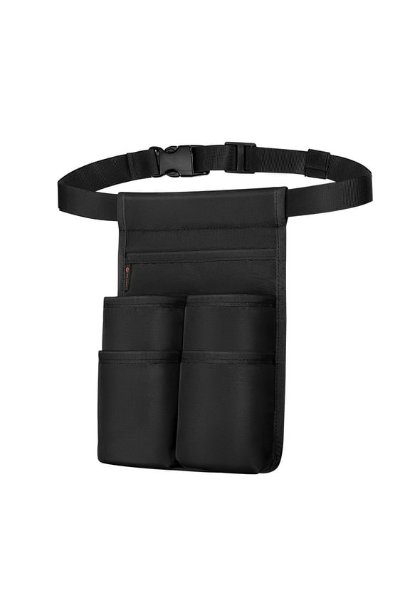 Massage Bottle Bag, Professional Massage Therapist Holster for 2 Bottles, Massage Lotion Waist Holder Organizer with Adjustable Belt, Multiple Pockets (Bag Only) (Two-Bottle-Black)