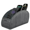thumbnail image 1 of SITHON Remote Control Holder with 5 Compartments - PU Leather Remote Caddy Desktop Table Organizer Store TV, DVD, Blu-Ray, Media Player, Heater Controllers, Gray, 1 of 7