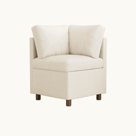 SITJOY Breakfast Nook Corner Dining Bench with Storage, Modular Kitchen Banquette Seating with Back, Corner Seat, Chenille in Beige