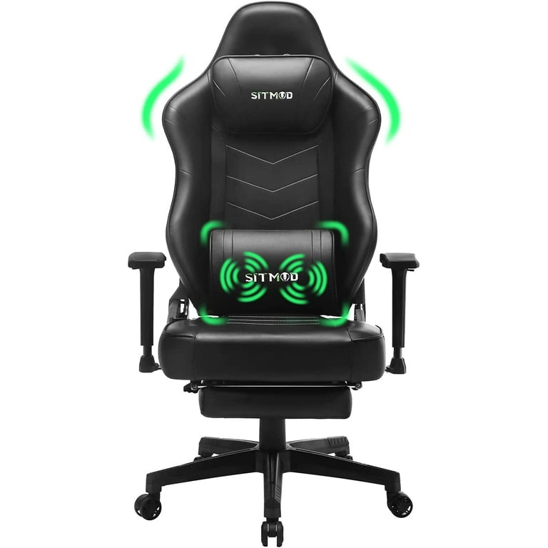 SITMOD Gaming Chairs for Adults with Footrest-PC Computer Ergonomic Video  Game Chair-Backrest and Seat Height Adjustable Swivel Task Chair with