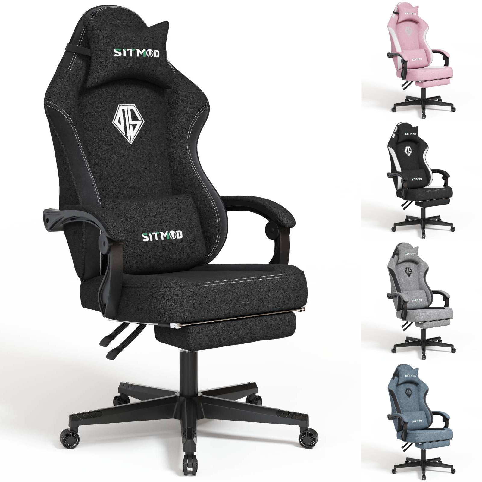 Dowinx Gaming Chair Ergonomic Gamer Chair with Footrest (Black) – dowinx- gaming-chair.EU