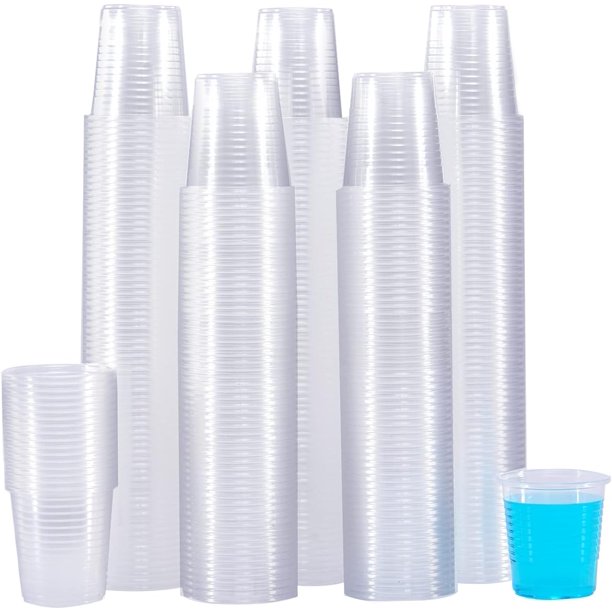 SIUQ 3 oz Plastic Cups,Clear Disposable Mouthwash Cups for Bathroom