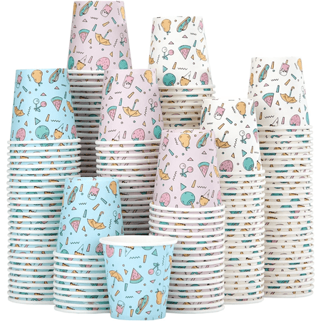 SIUQ 300 Pack 3 oz Paper Cups,Small Cups ,Mini Disposable Cups