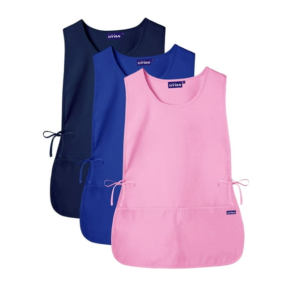 Sivvan Unisex Cobbler Apron (3 Pack) - Adjustable Waist Ties, 2 Deep front pockets