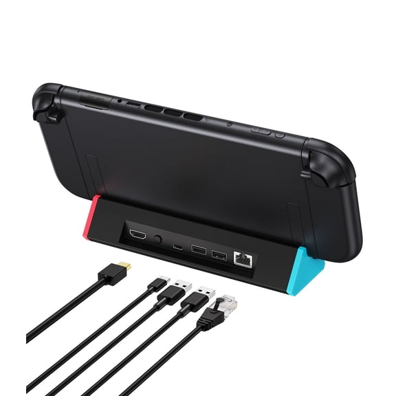 SIWIQU For Nintendo Switch 2 TV Dock 4K @120Hz HDMI Adapter Charger TV Docking Station With LAN Port /Type C Port/USB Port