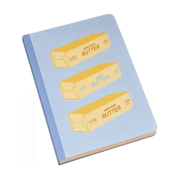 SIWUGCF Butter Sticks Print Light Blue Lined Journal Notebook with Softcover, 8 10 inches, 200 Pages