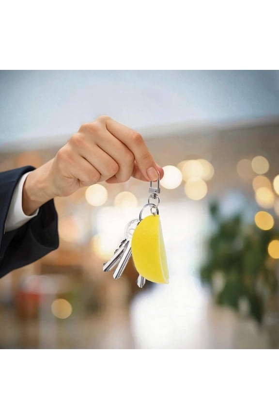 Mini Fruit Keychain Charm - Stylish Novelty Simulated Fruit Keychain Backpack Hanging Ornament Portable Creative Charm / Ideal Gifts(Lemon Slice Style)