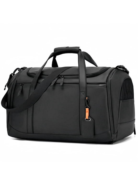 Convertible Travel Duffle Bag with Shoe Compartment, Water Resistant Weekender Overnight Bag, Multi-Carry Gym Backpack Duffel for Business Trip Sports Camping