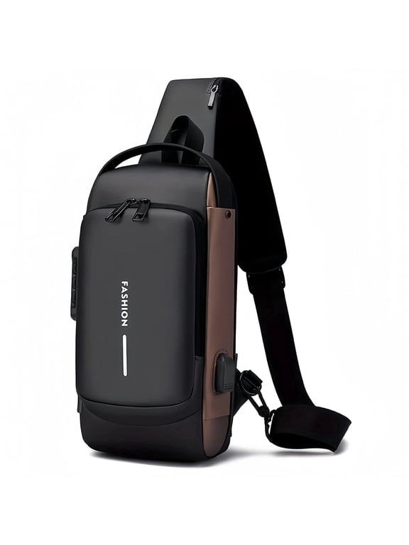 Fashion Anti-Theft Sling Bag for Men, Lightweight Waterproof Crossbody Chest Pack for Travel, Hiking & Daily Use
