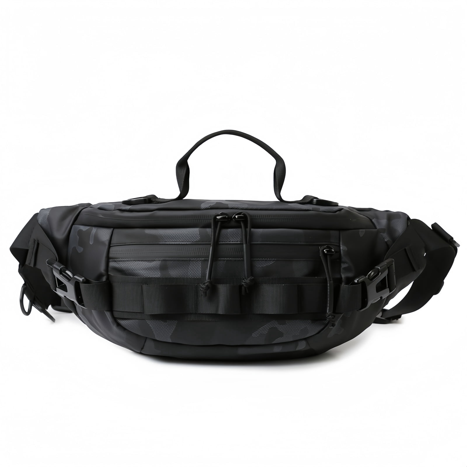 SIX DEER Waterproof Fishing Waist Pack, Tactical Sling Crossbody Bag with Fishing Tool Organizer, Multi-Purpose Water-Resistant Fanny Pack for Fishing, Hiking and Everyday Carry
