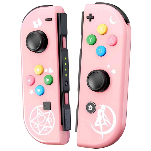 SIXGOLDHUA (L/R) Game Controller Compatible with Nintendo Switch Controller for Switch Joy Con, Support Dual Vibration/Motion Control - Pink Sailor