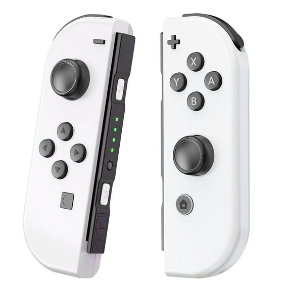 SIXGOLDHUA Switch Controller for Joy Con Compatible with Nintendo Switch/Lite/OLED, Support Dual Vibration/Motion Control/Wake-up - Dual White