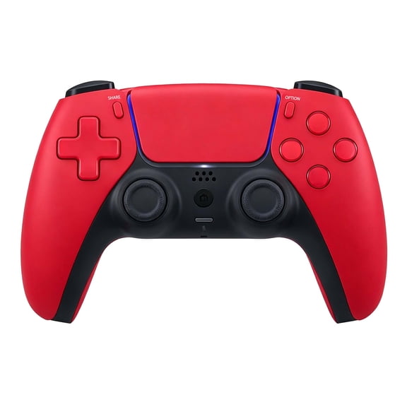 SIXGOLDHUA Wireless Gaming Controller Compatible P-5/Slim/Pro & PC, for P-5 Controller Support Dual Vibration/6-Axis Gyro/Speaker with 1500mAh Battery - Red