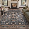 thumbnail image 1 of SIXHOME 10'x14' Rugs for Living Room Botanical Washable Rugs Boho Floral Birds Carpet Ultra Soft Nature Plants Modern Indoor Rugs for Bedroom Dining Room Office Vintage Home Decor Dark Green, 1 of 7