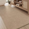 thumbnail image 1 of SIXHOME 2' x 6' Bath Rug Non-Slip Absorbent Bathroom Runner Rug Quick Dry Thin Soft Woven Boho Floor Mat Durable Textured Look Beige, 1 of 7