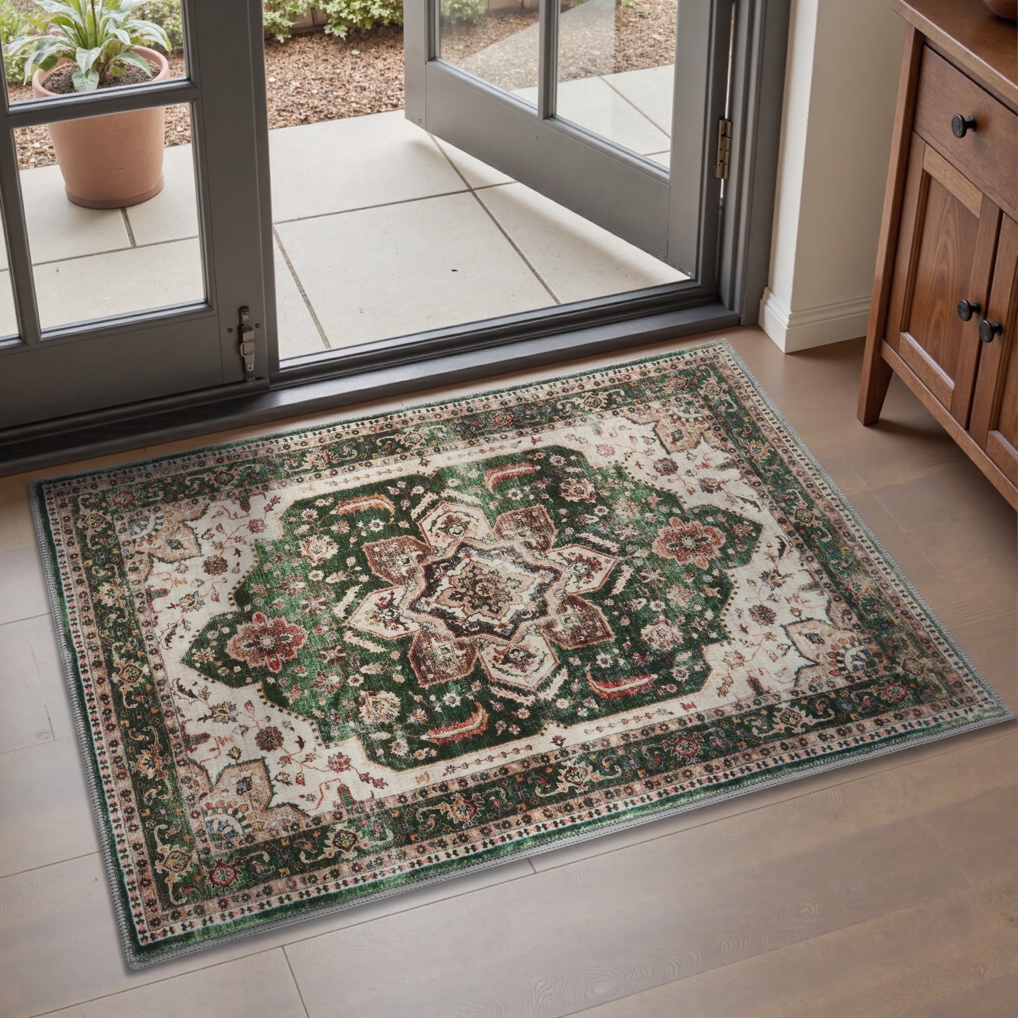 SIXHOME 2'x3' Vintage Distressed Eastern Classic Area Rug Washable ...