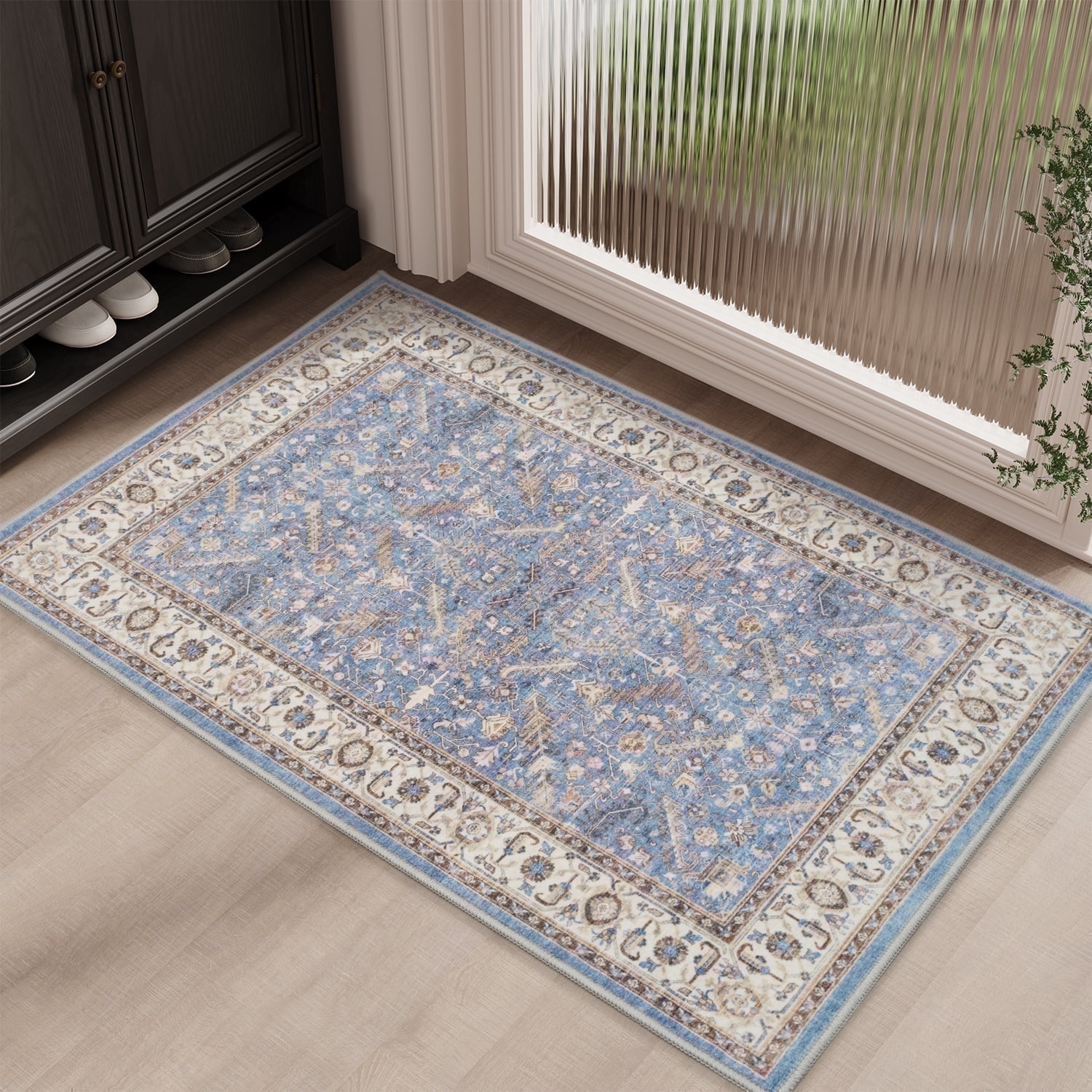 SIXHOME 2'x3' Entry Rug Door Mat, Machine Washable Vintage Oriental ...