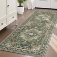 thumbnail image 1 of SIXHOME 2'x6' Runner Rug Washable Traditional Carpet Non Slip Soft Retro Floral Runner for Entryway Kitchen Laundry Room Bedroom Vintage Green, 1 of 6