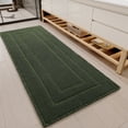 thumbnail image 1 of SIXHOME Waffle Bath Mat for Bathroom Runner Rugs, Soft Absorbent Non Slip Long Bathroom Rug, Quick Dry Machine Washable Bath Mat with Rubber Backing, Boho Tassel, 2'x6' Green, 1 of 7