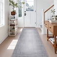 thumbnail image 1 of SIXHOME 2'x6' Runner Rug Machine Washable Runner Soft Abstract Gradient Area Rug for Entryway Bedroom Kitchen Laundry Room Bathroom Modern Home Decor Neutral Gray Runner, 1 of 7