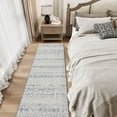 thumbnail image 1 of SIXHOME 2'x6' Runner Rugs for Hallway Washable Boho Soft Neutral Geometric Distressed Moroccan Rug Runner for Entryway Kitchen Laundry Room Bedroom Non Slip Rubber Backing Blue, 1 of 7