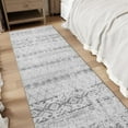 thumbnail image 1 of SIXHOME 2'x6' Runner Rugs Boho Washable Runner Neutral Geometric Distressed Rug Runner for Bedroom Kitchen Hallway Laundry Room Entryway Non Slip Runner Modern Home Decor Gray, 1 of 5