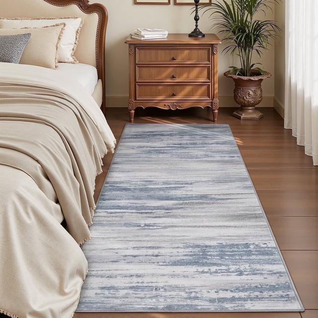 SIXHOME 2'x6' Runner Rugs for Living Room Washable Rugs Modern Abstract Colorful Carpet Rugs for Bedroom Dinning Room Office Contemporary Home Decor Velvet Silk Rug